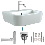 Nemo Spring Sun fonteinset 40x32.5x16.5cm met overloop inclusief kraan en sifon porselein wit SW385455