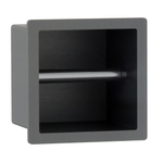 Fortifura Calvi Toiletrolhouder - inbouw - 17.3x17.3x15.3cm - Geborsteld Gunmetal PVD SW1126063