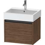 Duravit Ketho 2 wastafelonderbouwkast met 1 lade 58.4x46x44cm met greep antraciet donker noten mat SW772725