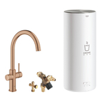 GROHE Red Keukenkraan - hoog - c uitloop - met l size boiler - warm sunset geborsteld SW439047