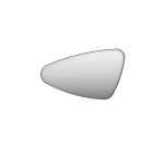 INK SP22 Spiegel - 100x4x60cm - organisch - in stalen kader - links aluminium zwart mat SW693132