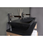 Forzalaqua Siracusa waskom 40x40x15cm Vierkant Natuursteen Graniet gezoet SW230764