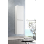 Adema Chaci Hoge Kast - 140x35x27cm - 2 deuren - mat wit SW1212785