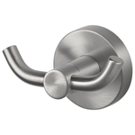 Haceka Kosmos Handdoekhaak - rond - dubbel - geborsteld RVS SW654017