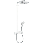 Hansgrohe Raindance Select E300 showerpipe: met Showertablet 300 opbouwkraan thermostatisch met handdouche 3jet en hoofddouche 2jet wit/chroom 0452231