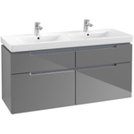 Villeroy & boch Subway 2.0 wastafelonderkast 128.7x59x44.9cm Glossy grey SW118762