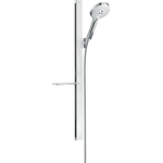 Hansgrohe Raindance Select S Unica`E glijstangset m. Raindance Select S 120 3jet handdouche met zeepschaal 90cm m. Isiflex`B doucheslang 160cm wit/chroom SW157204