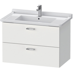 Duravit XBase Wastafelonderkast 80x46.8x56cm Standaard greep met softclose spaanplaat wit Mat SW420617