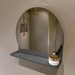 Mondiaz SPOT Badkamerspiegel - rond 40cm - spiegelplanchet - kleur Dark Grey SW1235513