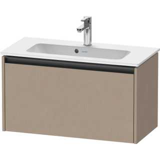 Duravit Ketho 2 wastafelonderbouwkast met 1 lade 68x39x44cm met greep antraciet Linnen mat