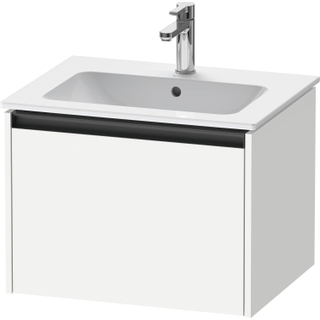 Duravit Ketho 2 wastafelonderbouwkast met 1 lade 61x48x44cm met greep antraciet wit mat