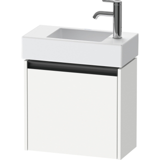 Duravit Ketho 2 wastafelonderbouwkast met 1 deur 48.4x23.8x44cm links, met greep antraciet wit mat