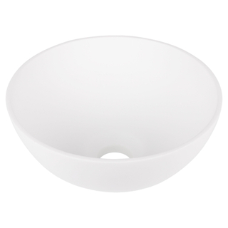 Differnz Ruz waskom 25x25x11.5cm Solid Surface Rond Mat Wit