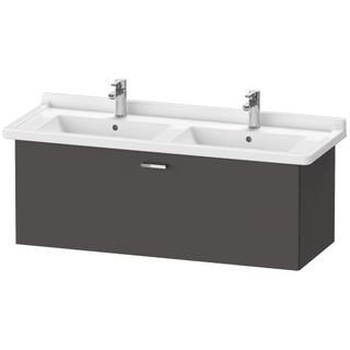 Duravit XBase Wastafelonderkast 120x46.8x44.8cm 1 lade Standaard greep met softclose spaanplaat Grafiet Mat