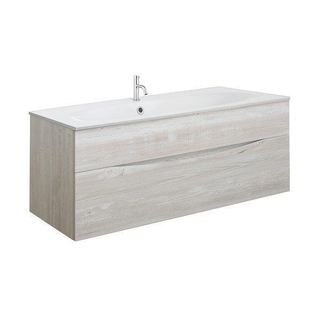 Crosswater Glide II Wastafel inbouw - zonder kraangat - 100x1x45cm - Cast Mineral Marble wit