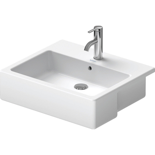 Duravit Vero half inbouwwastafel 55x47cm 1 kraangat inclusief Wonderglis