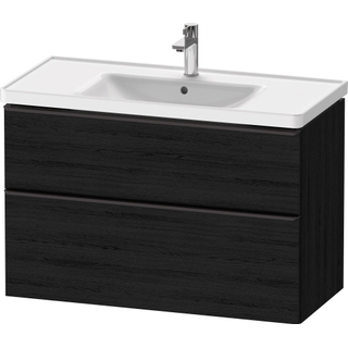 Duravit D-Neo wastafelonderkast 98.4x62.5x45.2cm 2 lades Eiken (zwart) Mat