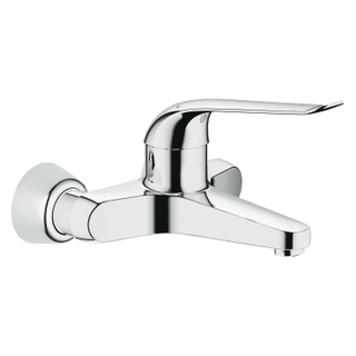 GROHE Euroeco wandkraan met koppelingen inclusief hendel 17cm 20,3cm chroom