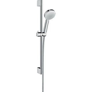 Hansgrohe Crometta 100 glijstangset met Crometta 100 1jet handdouche 65cm met MetaflexC doucheslang 160cm wit/chroom