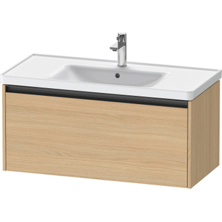 Duravit Ketho 2 wastafelonderbouwkast met 1 lade 98.4x45.5x44cm met greep antraciet natuur eiken mat