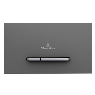 Villeroy & Boch Viconnect bedieningsplaat E300 DF frontbediend 25.3x14.5cm kunststof antrciet/matchroom