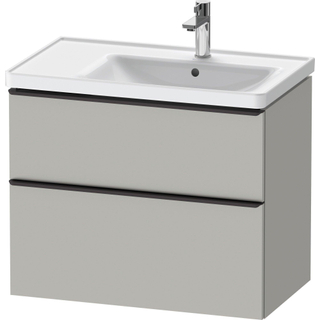 Duravit D-Neo wastafelonderkast 78.4x62.5x45.2cm 2 lades Betongrijs Mat