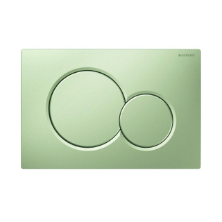 Saniclass bedieningplaat met dualflush frontbediening voor Geberit UP320 inbouwreservoir 24.6x16.4cm Mintgroen mat