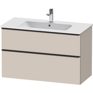 Duravit D-Neo wastafelonderkast 101x62.5x46.2cm 2 lades Taupe Mat