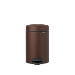 Brabantia NewIcon pedaalemmer 3 liter met kunststof binnenemmer Mineral Cosy Brown