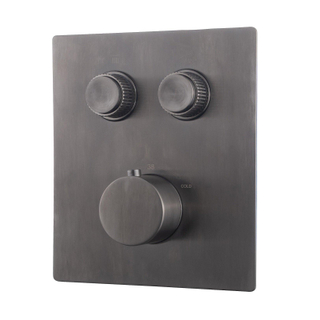 Wiesbaden Caral Klik Pro afbouwdeel inbouwthermostaat 2 functies Gunmetal