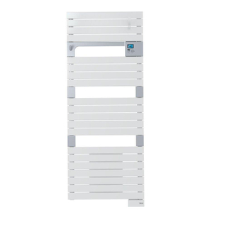 SAUTER Asama elektrische radiator 55x143.2cm connected met handdoekdroger 750watt Verticaal staal wit