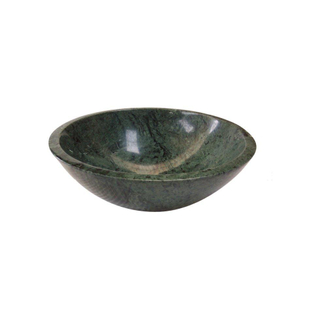 Saniclass Pesca Indian Green waskom 43x43x13.5cm rond marmer groen OUTLET