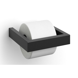 Zack Linea toiletrolhouder zwart RVS