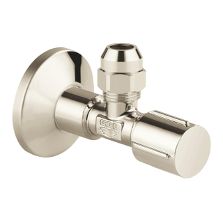 GROHE hoekstopkraan knel 1/2x3/8 m. metalen greep nikkel