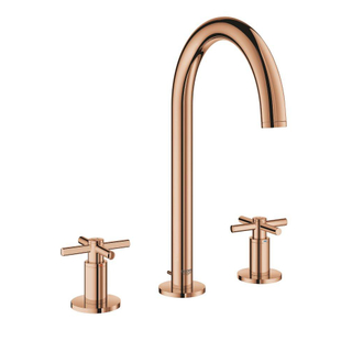 GROHE Atrio Wastafelkraan Opbouw - uitloop 16.6cm - M-size - waste - hoog - - kruisgrepen - warm sunset