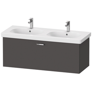 Duravit XBase Wastafelonderkast 115x45.8x44.8cm 1 lade Standaard greep met softclose spaanplaat Grafiet Mat