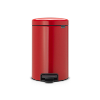 Brabantia NewIcon pedaalemmer 12 liter met kunststof binnenemmer Passion Red