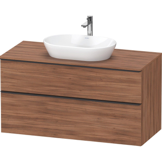 Duravit D-Neo wastafelonderkast 120x66.4x55cm 2 lades Noten Mat