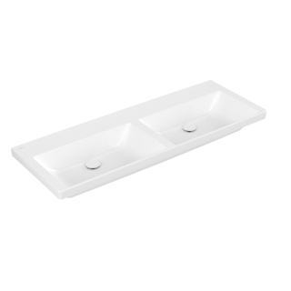 Villeroy & boch Subway 3.0 meubelwastafel 130x47cm z/kraangat z/overloop wit