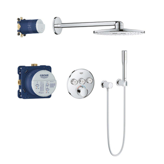 GROHE SmartControl Regendoucheset Inbouw - hoofddouche rond 31cm - 2 functies - handdouche staaf - chroom