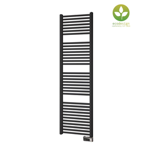 Plieger Palermo-EL III/Fischio elektrische designradiator horizontaal 1702x500mm 700W zwart grafiet (black graphite)