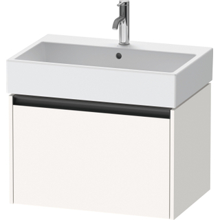 Duravit Ketho 2 wastafelonderbouwkast met 1 lade 68.4x46x44cm met greep antraciet wit supermat