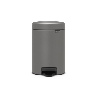 Brabantia NewIcon pedaalemmer 3 liter met kunststof binnenemmer Mineral Concrete Grey