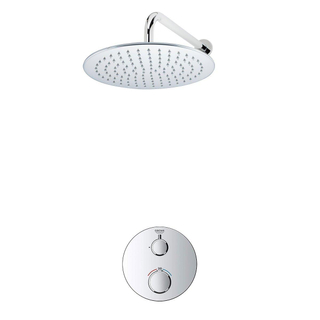 GROHE Grohtherm Regendoucheset Inbouw - hoofddouche 30 cm - 1 functie - wandarm 35cm - chroom