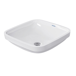 Duravit DuraStyle inbouwwastafel met overloop zonder kraangat 37x37cm met wondergliss wit