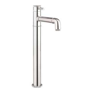 Crosswater MPRO INDUSTRIAL wastafelkraan hoog 35cms uitloop 12.5cm zonder waste chroom