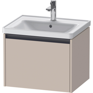 Duravit Ketho 2 wastafelonderbouwkast met 1 lade 58.4x45.5x44cm met greep antraciet taupe supermat