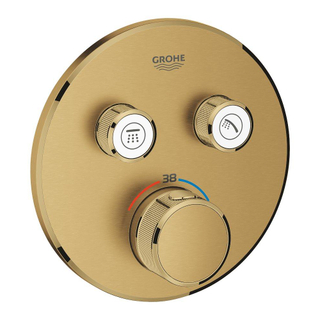 GROHE SmartControl afbouwdeel v. inbouwkraan thermostatisch met omstel v. 2 functies rond brushed cool sunrise OUTLET