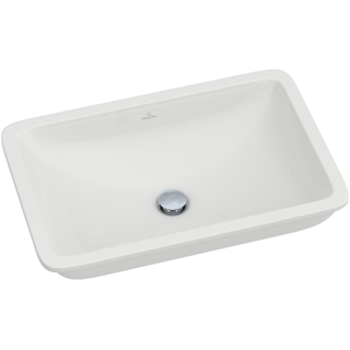 Villeroy en Boch Loop en Friends onderbouwwastafel 61.5x39cm met overloop zonder kraangat ceramic+ wit