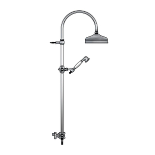 Hotbath Get together SDS5 thermostatische regendouche met 22cm ronde hoofddouche ronde handdouche met glijstang chroom